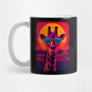 80s Synthwave Giraffe Mug